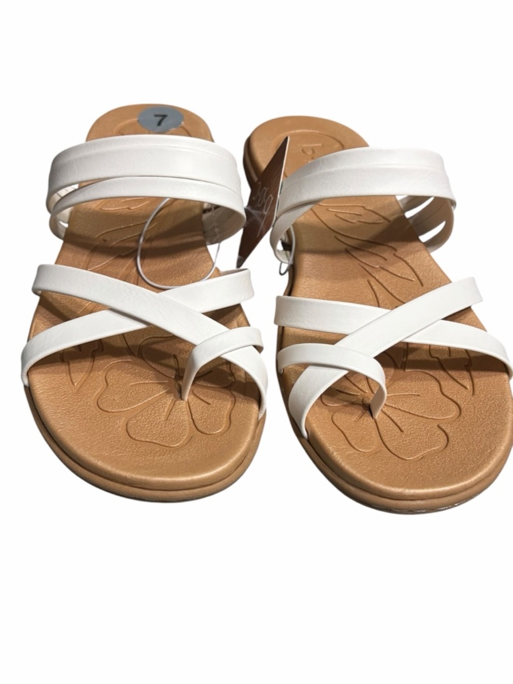 Born White Multi-Strap Slip-On Sandals